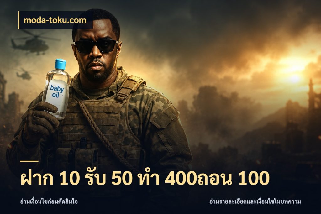 ฝาก 10 รับ 50 ทํา 400ถอน 100 เครดิตกับรูปแบบโปรที่ตรงใจ ในมุม moda-toku.com