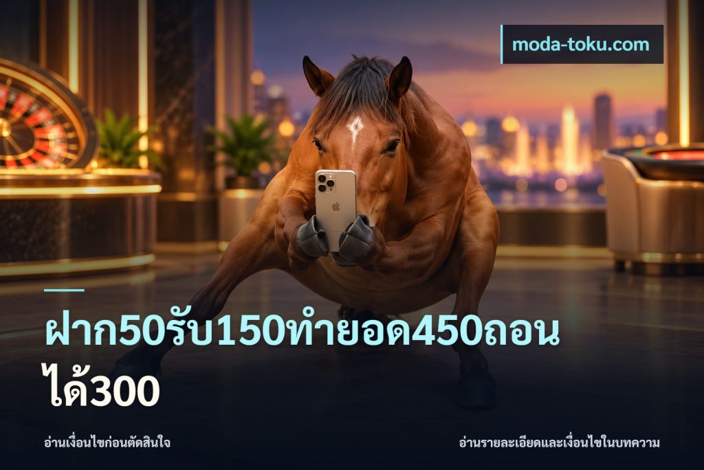 ฝาก50รับ150ทำยอด450ถอนได้300