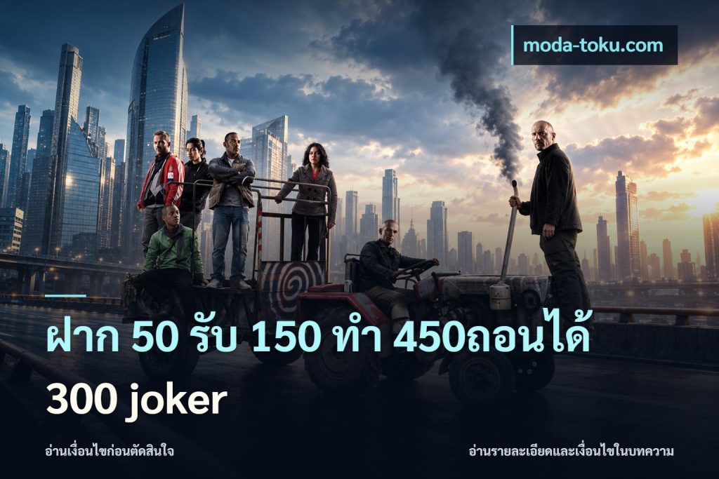 ฝาก 50 รับ 150 ทํา 450ถอนได้ 300 joker