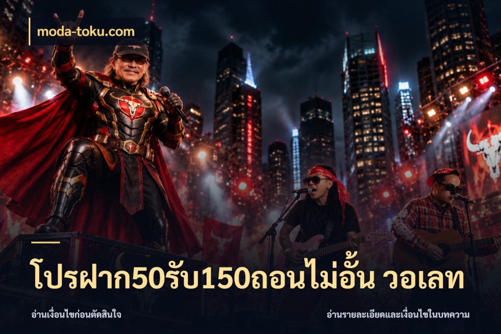 โปรฝาก50รับ150ถอนไม่อั้น วอเลท เครดิตกับรูปแบบโปรที่ตรงใจ ในมุม moda-toku.com
