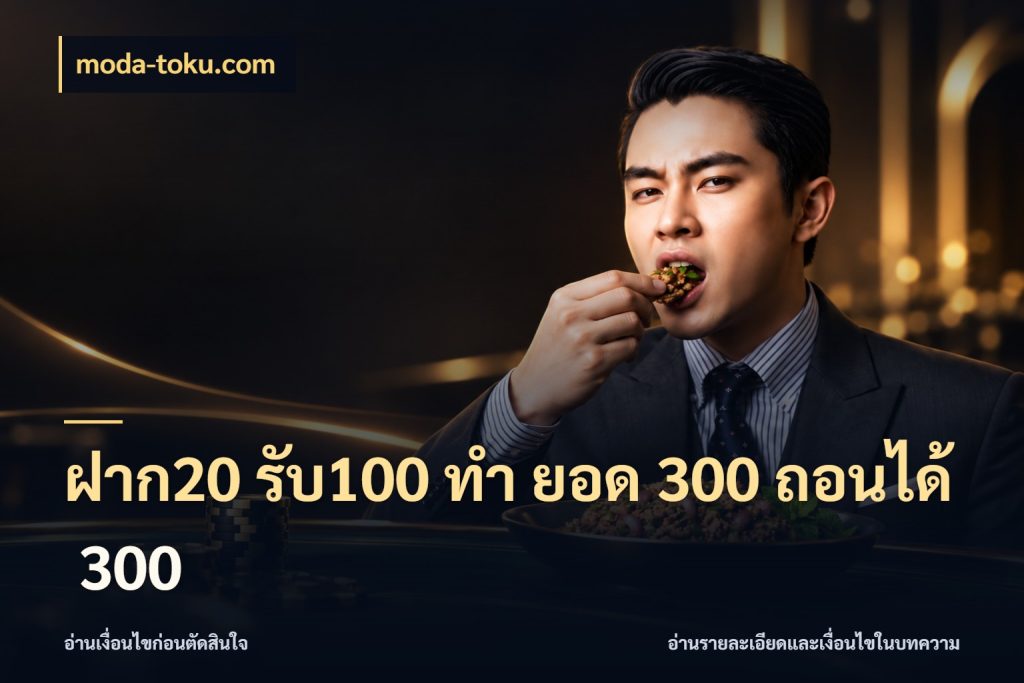 ฝาก20 รับ100 ทํา ยอด 300 ถอนได้ 300 สายโบนัสเลือกจังหวะสนุกได้อย่างไร ในมุม moda-toku.com