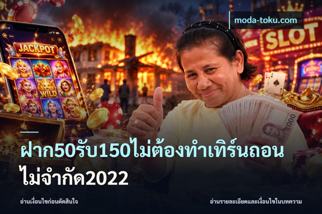 ฝาก50รับ150ไม่ต้องทําเทิร์นถอนไม่จํากัด2022