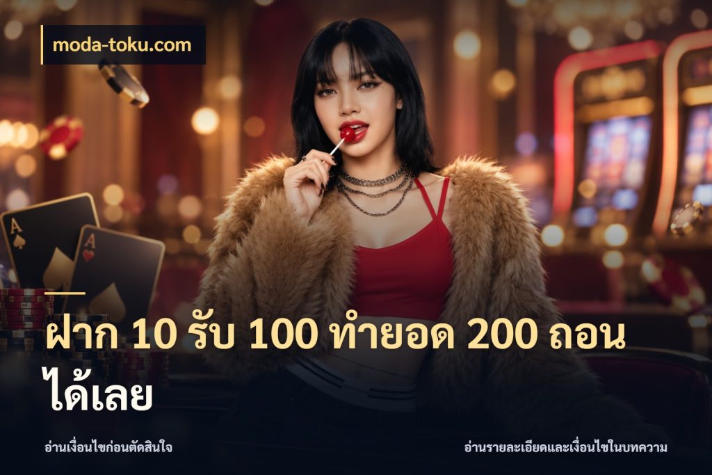 ฝาก 10 รับ 100 ทำยอด 200 ถอนได้เลย จับคู่โบนัสกับสไตล์เกมที่ชอบ สไตล์ moda-toku.com