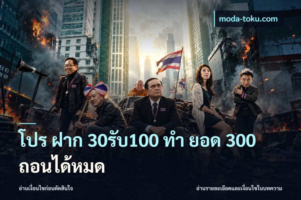 โปร ฝาก 30รับ100 ทํา ยอด 300 ถอนได้หมด
