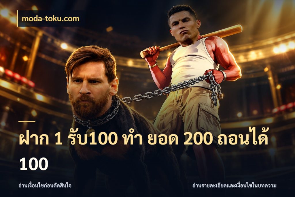 ฝาก 1 รับ100 ทํา ยอด 200 ถอนได้ 100 จุดเด่นของเครดิตที่คนชอบเกมอยากรู้ ในมุม moda-toku.com