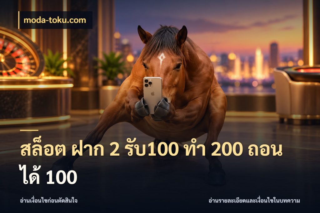 สล็อต ฝาก 2 รับ100 ทํา 200 ถอนได้ 100 สายโบนัสเลือกจังหวะสนุกได้อย่างไร สไตล์ moda-toku.com