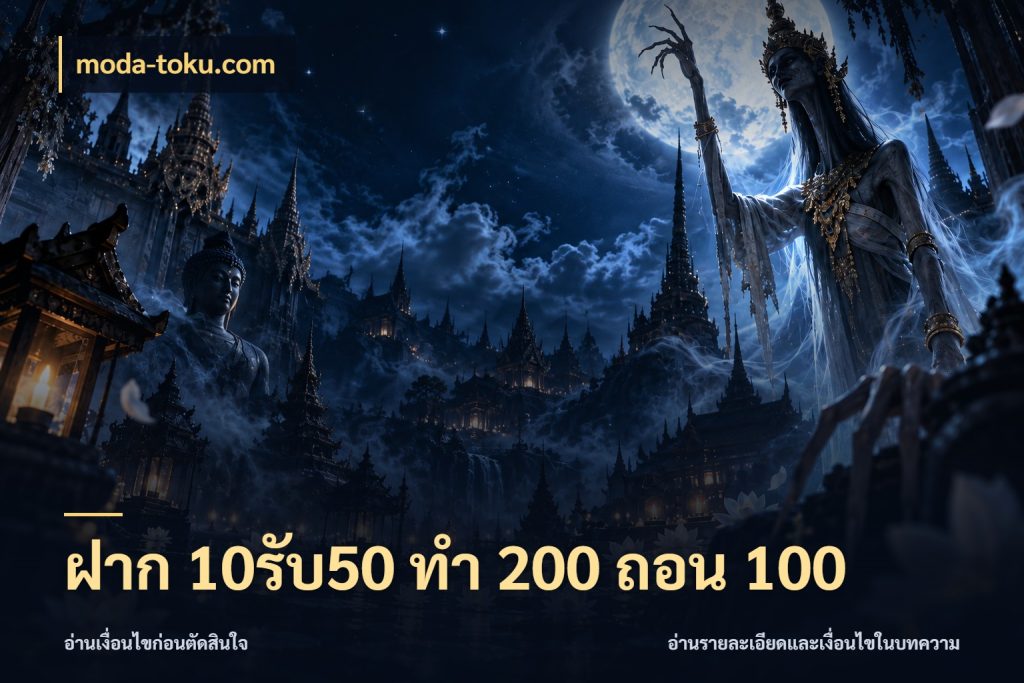 ฝาก 10รับ50 ทํา 200 ถอน 100 moda-toku.com สีสันของโปรฝากและยอดรับ